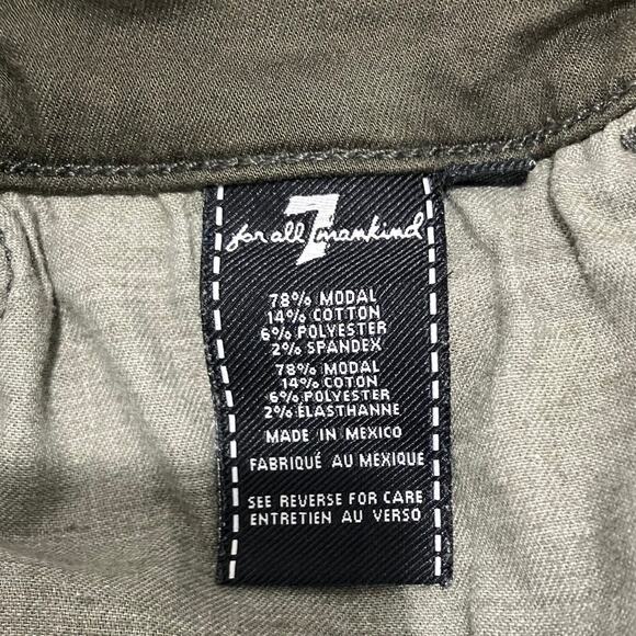 7 For All Mankind Luxe Sport Slimmy Stretch Jeans Olive 30x32 - Picture 10 of 10